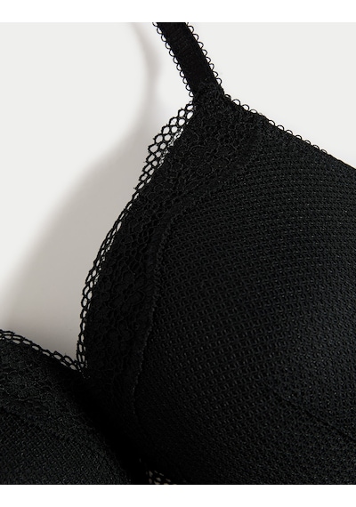 Marks & Spencer Jasmine Dantelli Push Up Sütyen Siyah