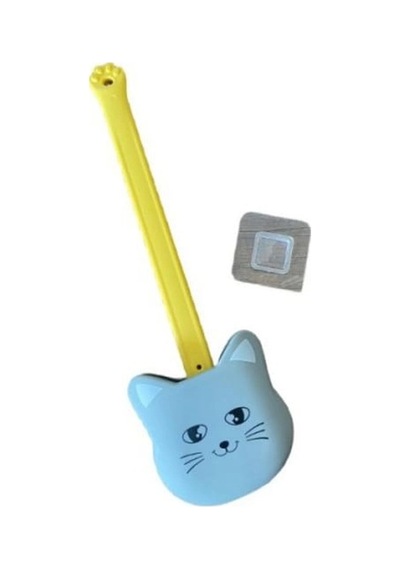 34 Cm Kullanıma Uygun Kedi Tasarımlı Ergonomik Tuvalet Fırçası 000 Açık Krem