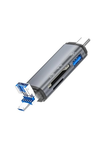 Usb Otg Kart Okuyucu Type-c To Usb Uçlu Pc Bilgisayar Ve Notebook Uyumlu Mikro Sd Kart Okuyucu Usb A