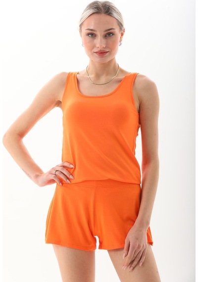 Penyebizden Extra Yumuşak Viskon Şort Home&beach-turuncu