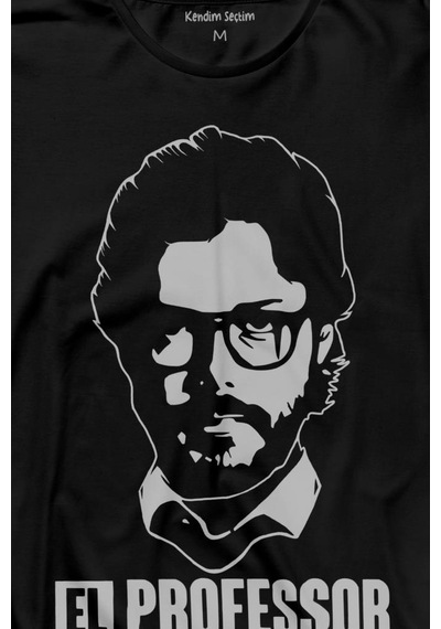 El Proffessor La Casa De Papel Profesör Uzun Kollu Tişört Baskılı T-shirt 001