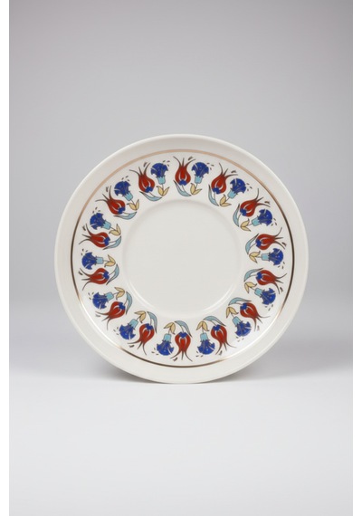 6 Kişilik Nodric Kenarlı Toledo Elegant Yaldızlı Çay Tabağı 11,5cm Beyaz