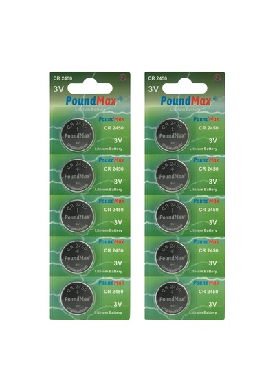 10 X Poundmax 2450 Cr2450 Dl2450 3v Lityum Madeni Para Pilleri