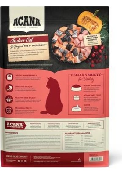 Acana Indoor Yüksek Proteinli Yetişkin Kedi Maması 4500 G Acana Indoor Yüksek Proteinli Yetişkin Kedi Maması 4500 G