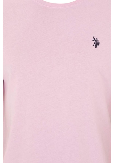U.S. Polo Assn. Erkek Bisiklet Yaka Basic T-shirt Pembe