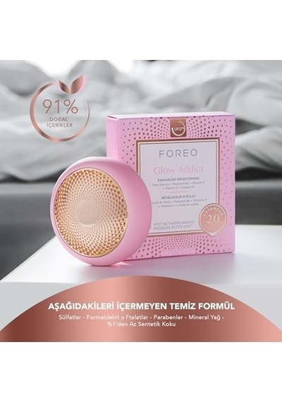 Glow Addict Advanced Collection 2.0 Ufo Aktif Yüz Maskesi - Nemlendirici - Güzellik Ve Kişisel Bakım - C Ve E Vitamini - Tüm Cilt Tipleri Ve Donuk Ciltler - Yaşlanma Karşıtı - 1 Pakette 6 Adet