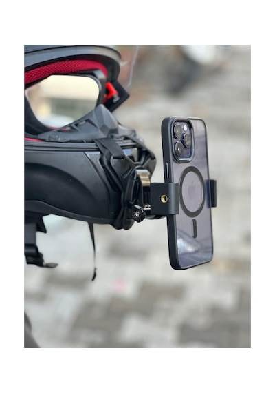 Kask Aksiyon Kamera Ve Telefon Tutucu Çene Bağlantı - Motosiklet