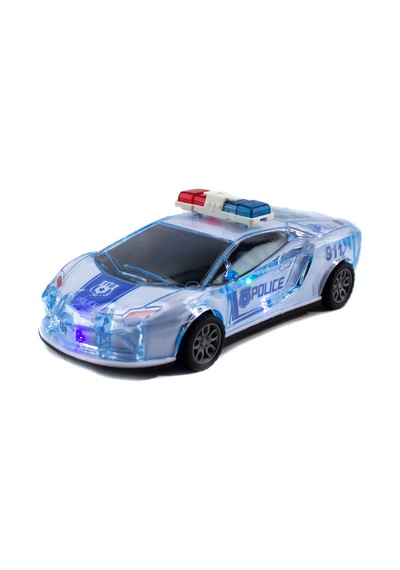 Oyuncak Polis Arabası Işıklı Sesli Sürtmeli 14 Cm