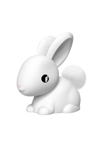 Dhink Silikon Şarjlı Gece Lambası Bunny Cotton Beyaz