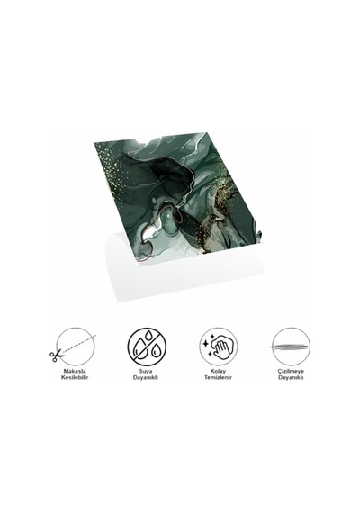 Decohandy Pvc Duvar Karosu 30x30cm 4'lü Paket - Zümrüt 0,36m2