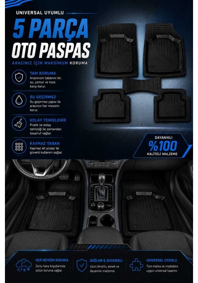 Dacia Jogger Universal Havuzlu Paspas Takımı Krom