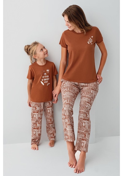 Arnetta Premium Garson Kız Çocuk Cool Summer Rahat Kalıp %100 Pamuk Kısa Kollu Aile Pijama Takım Krem Arnetta Premium Garson Kız Çocuk Cool Summer Rahat Kalıp %100 Pamuk Kısa Kollu Aile Pijama Takım Krem