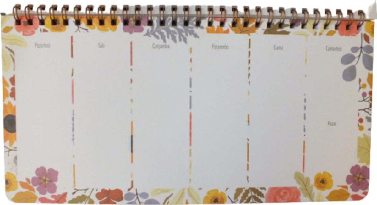 Haftalık Planlayıcı Color Spiralli Planner Diğer