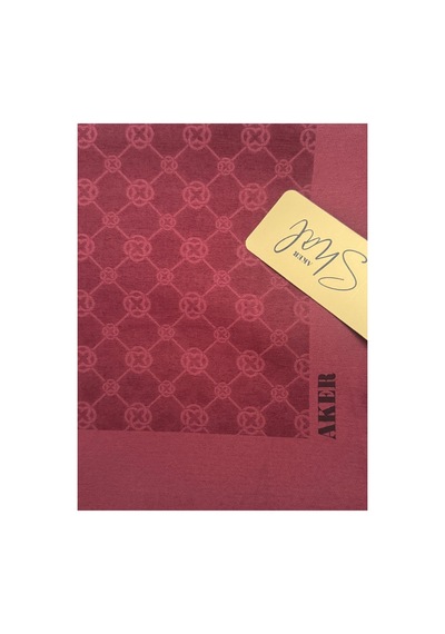 Aker Elegance Monogram Eşarp - 1090500-942- Bordo Bordo