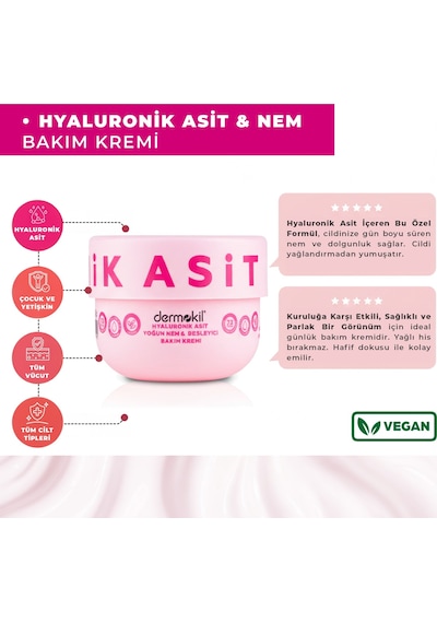 Dermokil Hyaluronik Asit Yoğun Nem Ve Besleyici Bakım Kremi 250 Ml