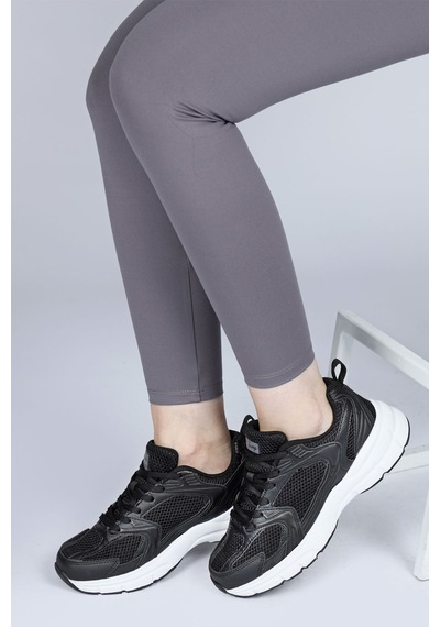 Jump 28712 Siyah - Beyaz Kadın Sneaker Günlük Spor Ayakkabı Bej
