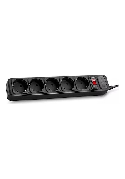S-Link SPG3-J-5 306J 5'li Akım Korumalı Priz 1.5 M Siyah