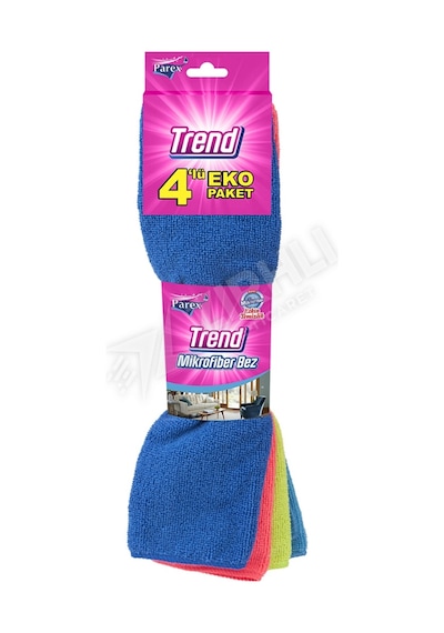 Parex Trend Mikrofiber Temizlik Bezi 4'lü Açık Renkli