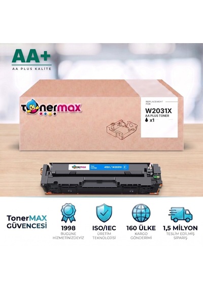 Hp 415x W2031x Mavi Uyumlu Toner Aa Plus / Color Laserjet Pro M454 / M479 Enterprise M455 / M480
