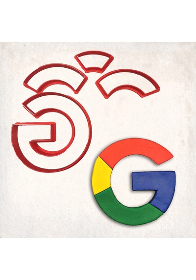 Google Logo Detay Kurabiye Kalıp Seti 4 Lü KIrmızı