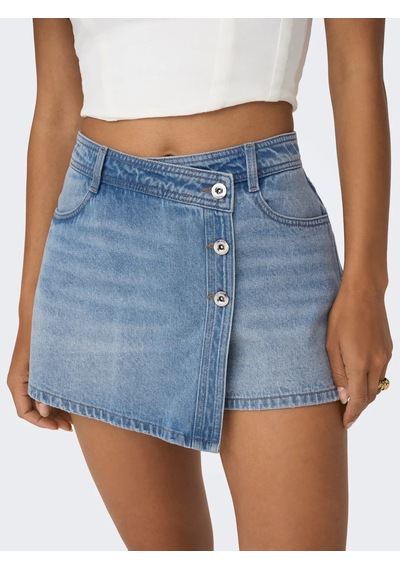Only Onllesly Reg Lb Kadın Denim Şort 15256608 Mavi