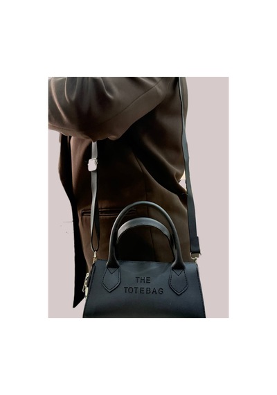 Soylu Çanta Tote Bag Mini Çanta Kadın Omuz Ve El Çantası 20x12x 8 Cm Siyah