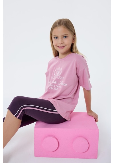 U.s. Polo Assn. Kız Çocuk Pembe Tayt Takım 5274-49855 Pembe
