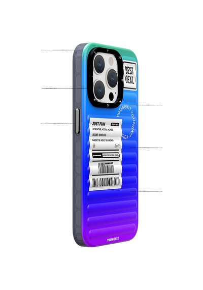 Apple Uyumlu iPhone 15 Pro Max Kılıf Youngkit The Secret Color Serisi Kapak Yeşil