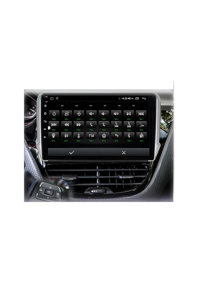 PEUGEOT 208-2008 ANDROİD MULTİMEDYA  10 İNC HD IPS EKRAN 4GB/64GB KAMERA HEDİYELİ