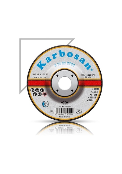 Karbosan Metal Taşlama Diski 115 x 6.4 MM