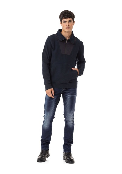 Cipo & Baxx Cl555 Erkek Basic Zip Hoodie 001