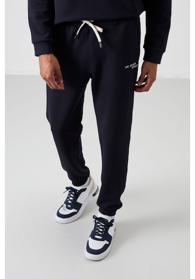 Tommy Life Lacivert Pamuklu Kalın Yumuşak Dokulu Comfort Fit Nakışlı Erkek Eşofman Takım - 85254 Lacivert