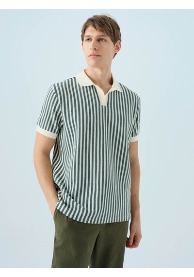 Loft Regular Fit Yeşil Erkek Polo Yaka T-shirt Lf2038533 Yeşil