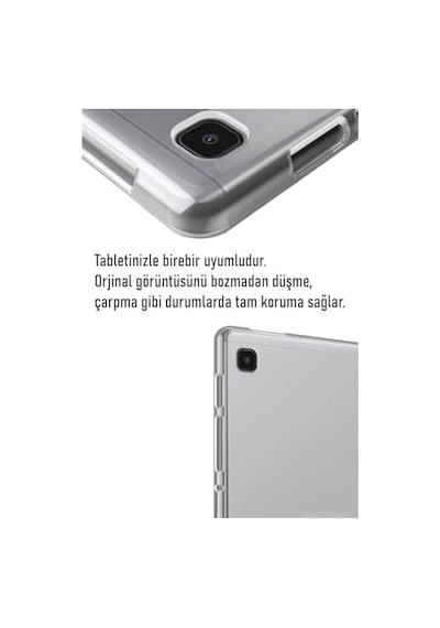 Xiaomi Redmi Pad Se 8.7 İnç İle Uyumlu Kılıf Kamera Lens Korumalı Şeffaf Silikon Tablet Kılıfı Sova