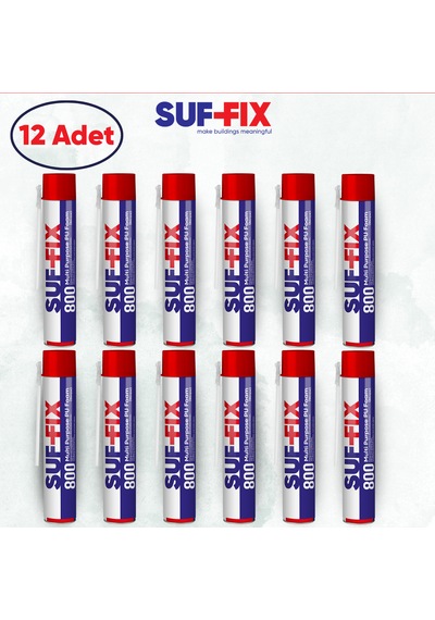 Suf-fix 800 Pipetli Montaj Köpüğü 750ml 12 Adet Toptan Paket Yalıtım Köpüğü