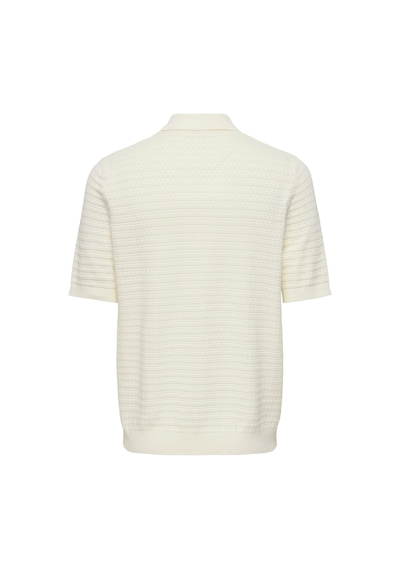 Only & Sons Manu Strcuture Erkek Krem Polo Tişört 22038171-ert