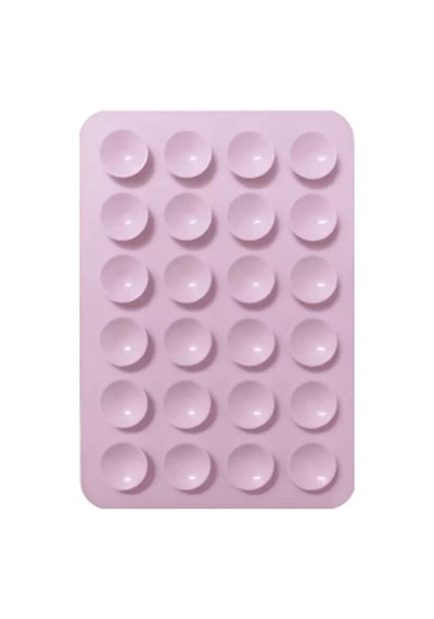 Lexroo Öpücüklü Çift Taraflı Silikon Telefon Tutucu 6,50cm X 10cm - Açık Pembe