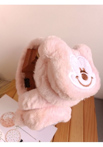 Minnie Mause Figürlü Peluş Kulaklık Taç - somon Çok Renkli