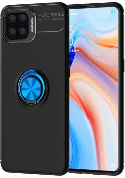 Oppo Reno 4 Lite Kılıf Yüzüklü Magnetli Ravel Case