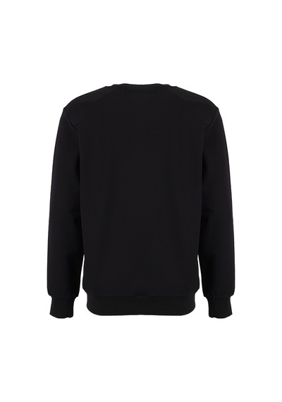 Discovery Expedition D6wm-swt3793 Siyah Erkek Bisiklet Yaka Rahat Kalıp Cepsiz Sweatshirt