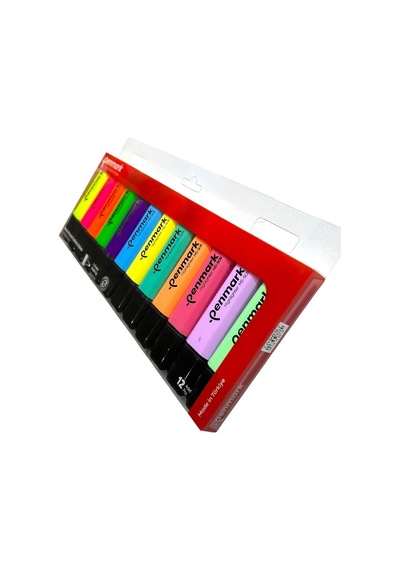 Fosforlu Kalem 12 Li Asetat Karışık Renk 6 Pastel+ 6 Neon Hs-505-12np 709697 Çok Renkli