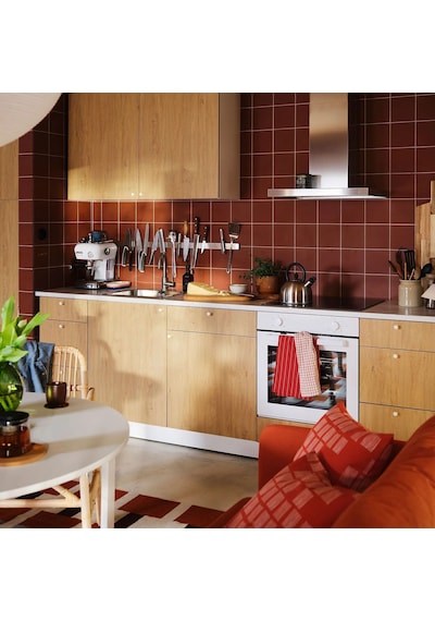 Ikea Rınnıg 4'lü Mutfak Havlusu 45 X 60 Cm Kırmızı - Bej Çok Renkli