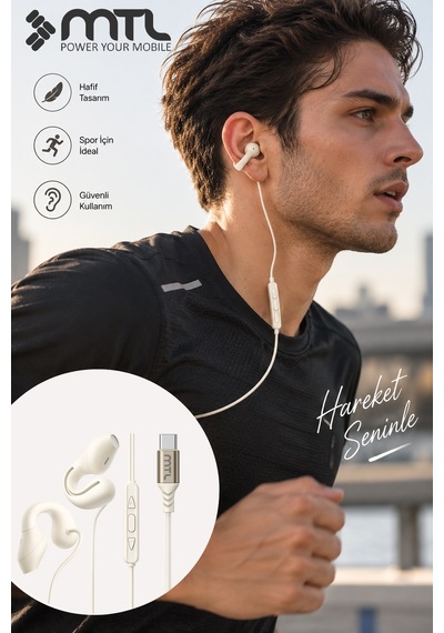Type-c Açık Kulak Openear Stereo Kulaklık Kancalı Tak Çalıştır Oyuncu Spor Yüksek Ses Kalitesi Mt299