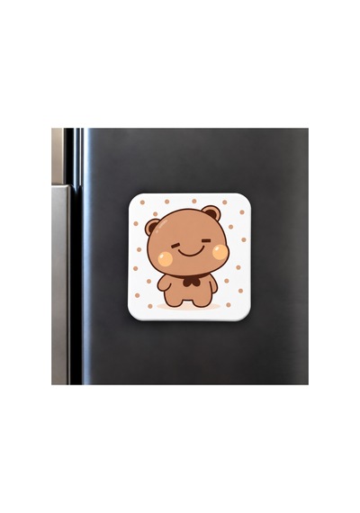 Dudu Bubu Fincan + Magnet + Bardak Altlığı Bej Bej