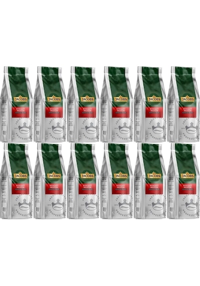 Jacobs Banquet Medium Espresso Beans Çekirdek Kahve 1000 Gr X 12 Paket Çekirdek