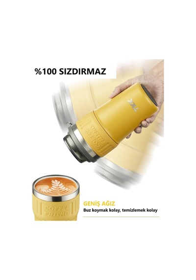Tkk Çelik Termos Mug 630ml Sarı
