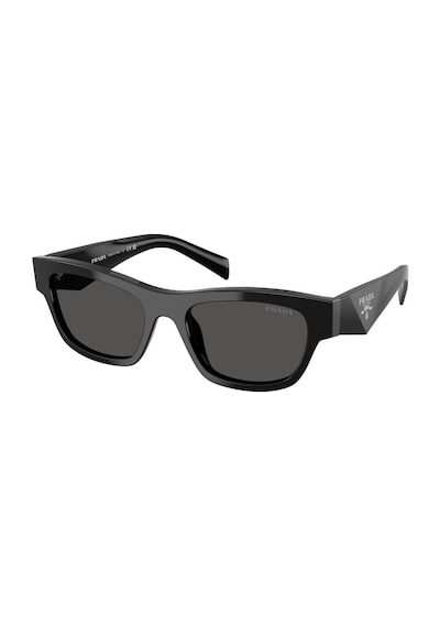 Prada Pr B09s 16k08z 54 Unisex Oval Siyah Kemik Güneş Gözlüğü Siyah