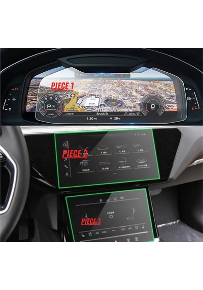 Audi Q8 2025 Hayalet Gösterge Ve Multimedya Çift Ekran Uyumlu Nano Ekran Koruyucu