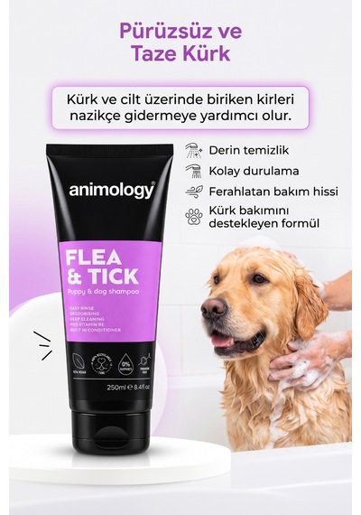 Animology Flea Tick Kene Ve Pire Önleyici Köpek Şampuanı 250 Ml