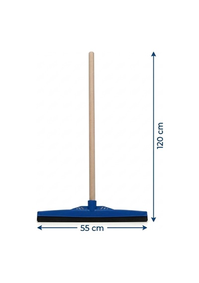 Mulpex Çekpas Yersil Yer Çekçeği 55 Cm + Ahşap Vidalı Sap 120 Cm - Profesyonel Zemin Temizlik Seti